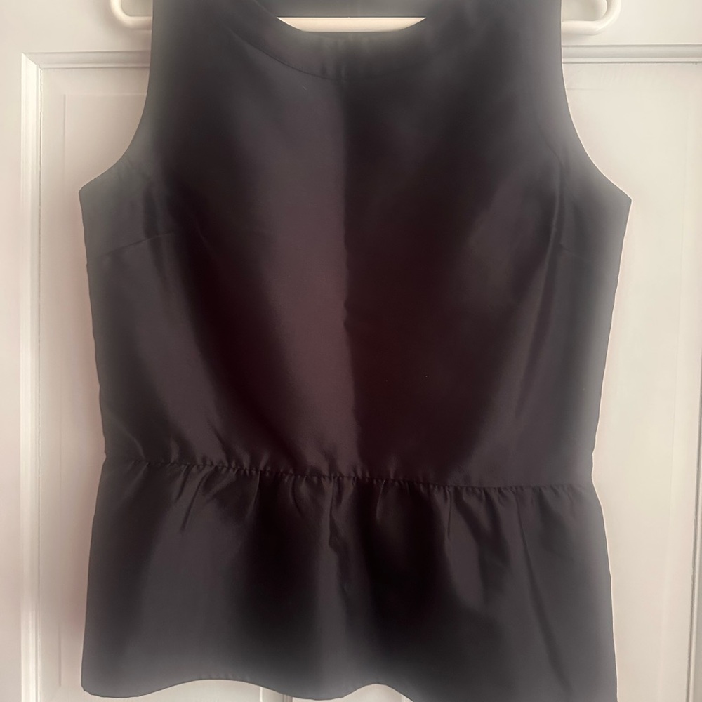Vineyard Vines Black Peplum Tank Top Sleeveless